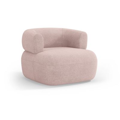 Fotoliu roz deschis cu tapiÈu009Berie din stofÄbouclÃ© Jenny âu0080Micadoni Home