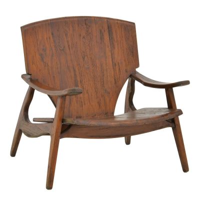 Scaun cu Brate Model Brazin, Maro inchis, 72x71x77 cm