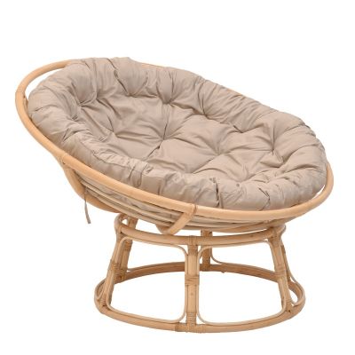 Scaun cu Brate Model Servey, Natur/Bej, 115x115x58 cm