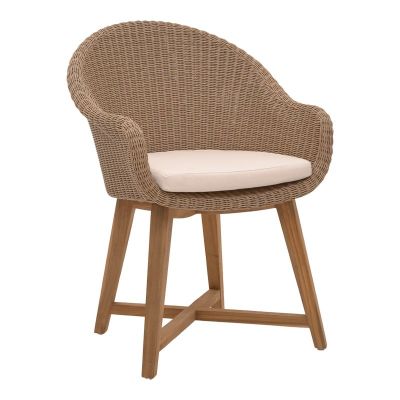 Scaun cu Brate Model Solso, Natur/Maro, 62x58x78 cm