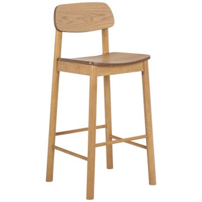 Scaun De Bar din lemn, culoare lemn stejar