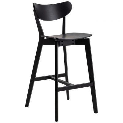 Scaun De Bar din lemn, negru