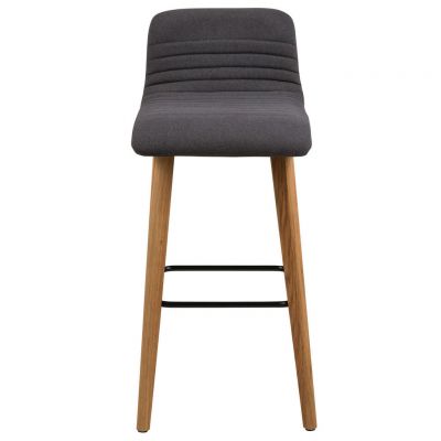 Scaun De Bar din lemn, textil, antracit, culoare lemn stejar