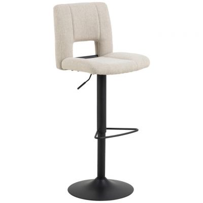 Scaun De Bar din metal, textil, bej