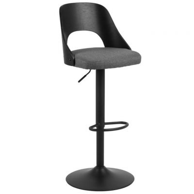 Scaun De Bar din textil, gri închis