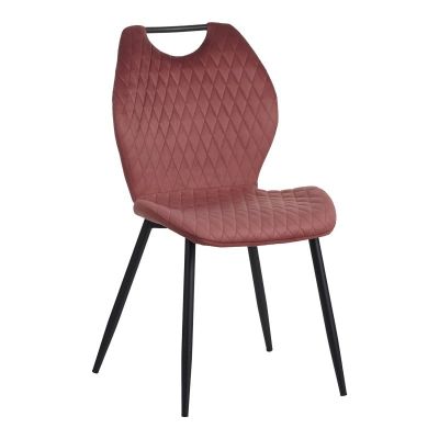 Scaun Model Bongo, Rose/Negru, 56.5x47x84 cm