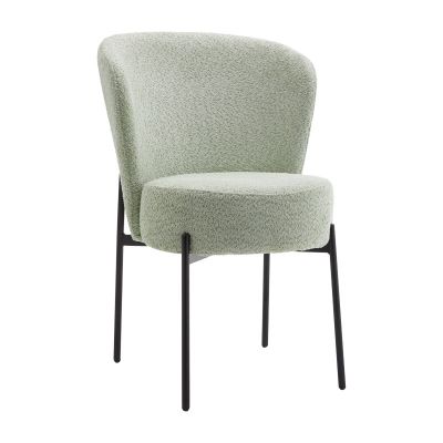 Scaun Model Houlian, Verde menta/Negru, 46x66x89 cm