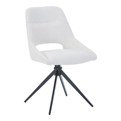 Scaun Model Luciano, Crem/Negru, 52.5x54x85 cm