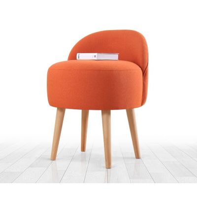 Scaun puf Corvile Portocaliu 48x47x42 cm