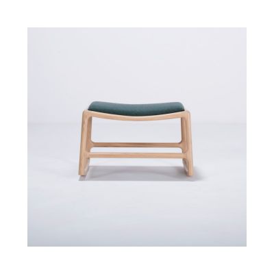 Scaun/taburet cu construcție din lemn de stejar Gazzda Dedo, verde