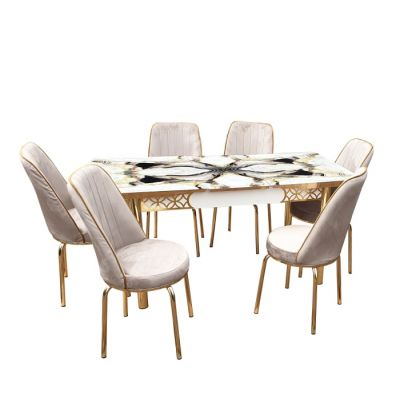 SET MASA 6 SCAUNE ALTIN 2