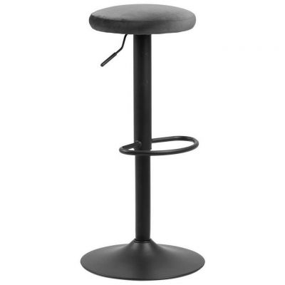 TABURET DE BAR in textil gri închis