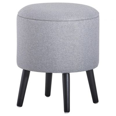 Taburet din lemn, textil, material pe bază de lemn, gri, negru {item.attr('143-279')}