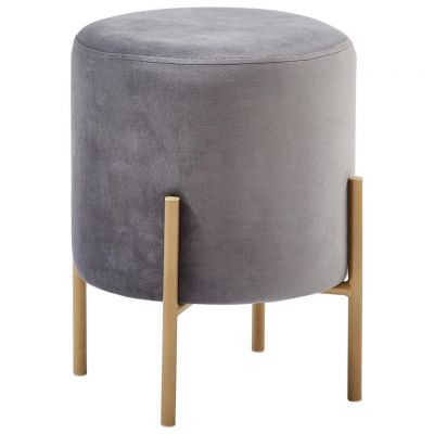 Taburet din metal, textil, gri, auriu {item.attr('143-279')}