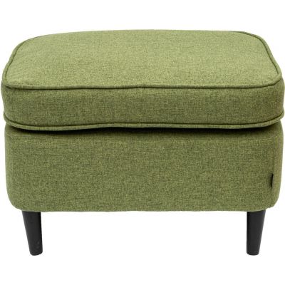 TABURET in lemn, textil verde