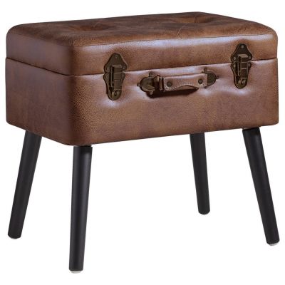 TABURET in textil maro