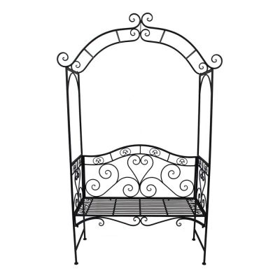 Bancă de grădină neagră din metal Colima – Garden Pleasure