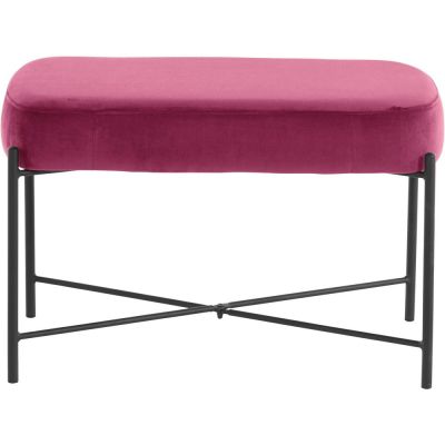 Bancă roz cu tapițerie din catifea Berry - Støraa