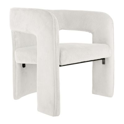 Fotoliu alb cu tapiÈu009Berie din catifea reiatÄVigor âu0080Leitmotiv