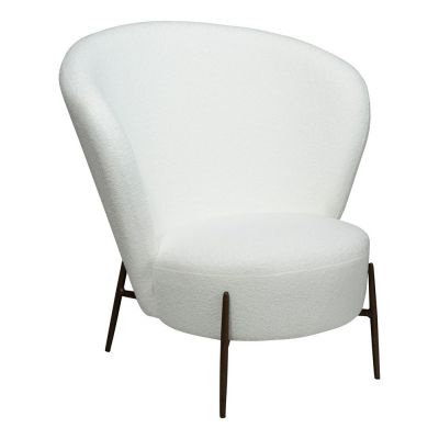 Fotoliu alb cu tapiÈu009Berie din Èu009BesÄu0083turÄbouclÃ© Orbit âu0080DAN-FORM Denmark