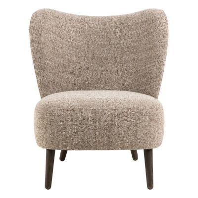 Fotoliu bej cu tapițerie din țesătură bouclé Elmont – Actona