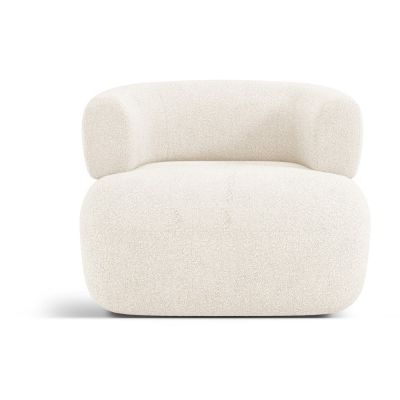 Fotoliu bej cu tapițerie din țesătură bouclé Jenny – Micadoni Home