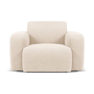 Fotoliu bej cu tapițerie din stofă bouclé Molino – Micadoni Home