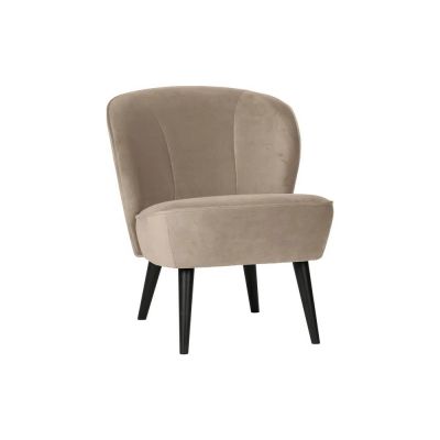 Fotoliu bej cu tapiÈu009Berie din catifea Sara âu0080WOOOD