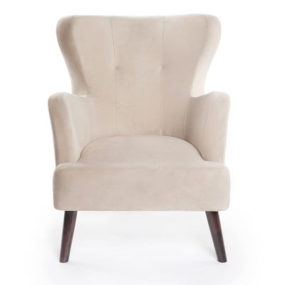 Fotoliu bej wing cu tapițerie din catifea Noemye – Bonami Selection