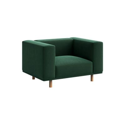 Fotoliu de relaxare verde Ã®nchis cu tapiÈu009Berie din catifea Kukumo âu0080Ame Yens