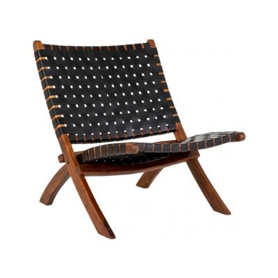 Fotoliu din piele neagrÄcu Èu009BesÄu0083turÄPerugia - House Nordic