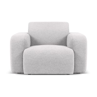 Fotoliu gri deschis cu tapițerie din stofă bouclé Molino – Micadoni Home