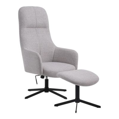 Fotoliu gri deschis pivotant de relaxare Manning âu0080Unique Furniture