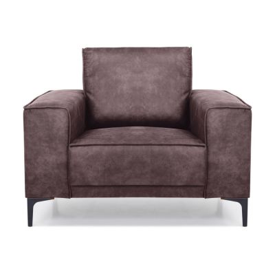 Fotoliu maro din imitație de piele Copenhagen - Scandic