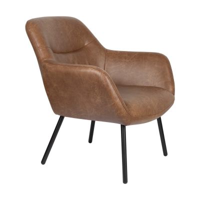 Fotoliu maro Dude âu0080White Label