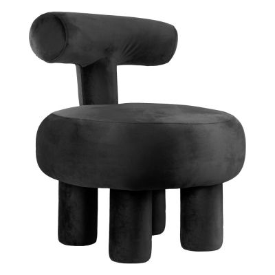 Fotoliu negru cu tapiÈerie din catifea Abrazo âLeitmotiv