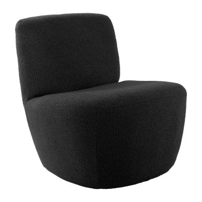 Fotoliu negru cu tapiÈu009Berie din Èu009BesÄu0083turÄbouclÃ© Ada âu0080Leitmotiv