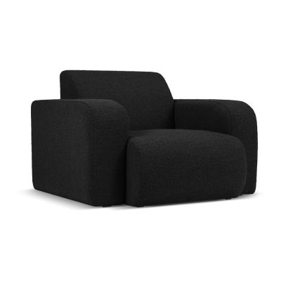 Fotoliu negru cu tapiÈu009Berie din stofÄbouclÃ© Molino âu0080Micadoni Home