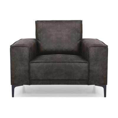 Fotoliu negru/gri din imitație de piele Copenhagen - Scandic