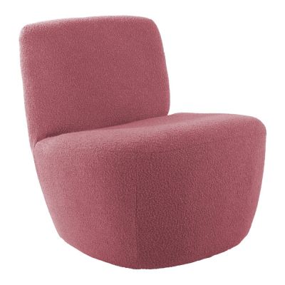 Fotoliu roz cu tapiÈu009Berie din Èu009BesÄu0083turÄbouclÃ© Ada âu0080Leitmotiv