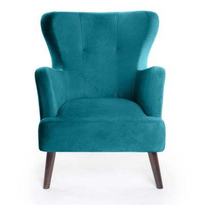 Fotoliu turcoaz wing cu tapițerie din catifea Noemye – Bonami Selection