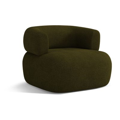 Fotoliu verde cu tapiÈerie din ÈesÄturÄbouclÃ© Jenny âMicadoni Home