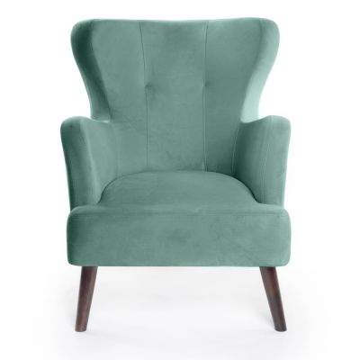 Fotoliu verde mentă wing cu tapițerie din catifea Noemye – Bonami Selection