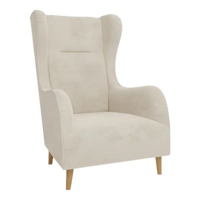 Fotoliu wing crem cu tapiÈu009Berie din catifea Carole âu0080Ropez