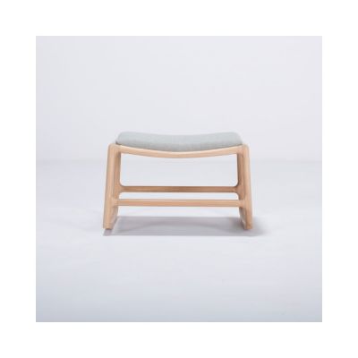 Scaun/taburet cu construcție din lemn de stejar Gazzda Dedo, albastru - gri