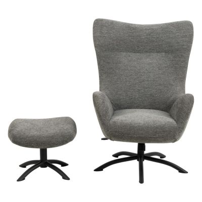 Set fotoliu și taburet Actona Talgarth, gri antracit