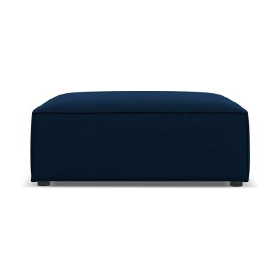 Taburet albastru închis cu tapițerie din catifea Jodie – Micadoni Home