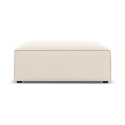 Taburet bej cu tapițerie din catifea Jodie – Micadoni Home