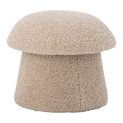 Taburet bej cu tapițerie din țesătură bouclé Bocca – Bloomingville