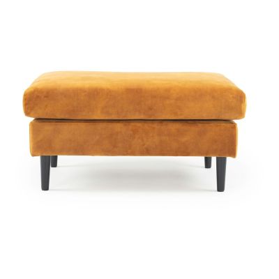 Taburet galben din catifea Adagio - Scandic